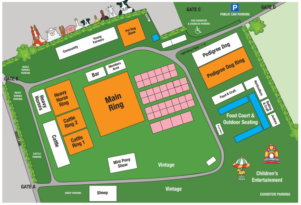 Goosnargh and Longridge Show ground layout